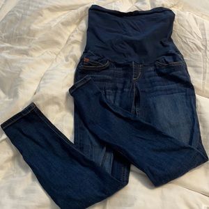 Joe’s maternity jeans with over belly panel